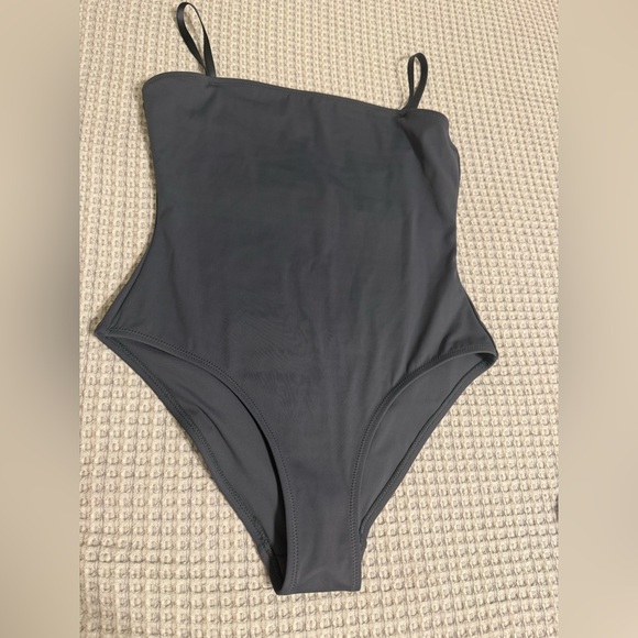 NWT SKIMS Shaping Swim Cami One Piece Gunmetal Womens L - Picture 6 of 12